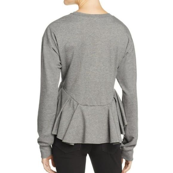 Petersyn Asher Gray Long Sleeve Peplum Shirt Small NWT - Picture 4 of 4